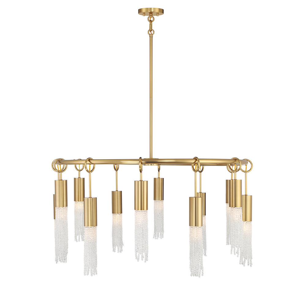 Chelsea 12-Light Chandelier in Warm Brass