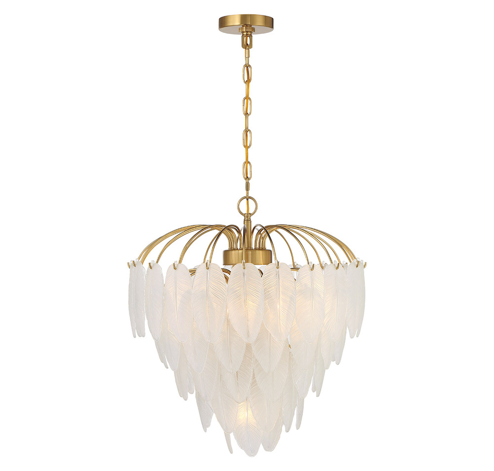 Boa 6-Light Chandelier in Warm Brass by Breegan Jane