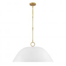 Savoy House 7-2918-1-157 - Alta 1-Light Pendant in White Bisque and Brass