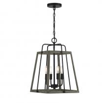 Savoy House 7-8893-4-101 - Hasting 4-Light Pendant in Noblewood with Iron