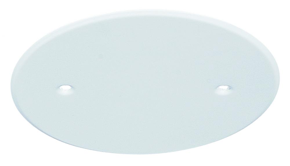 6IN WH FLAT PLATE- SCREW HOLES