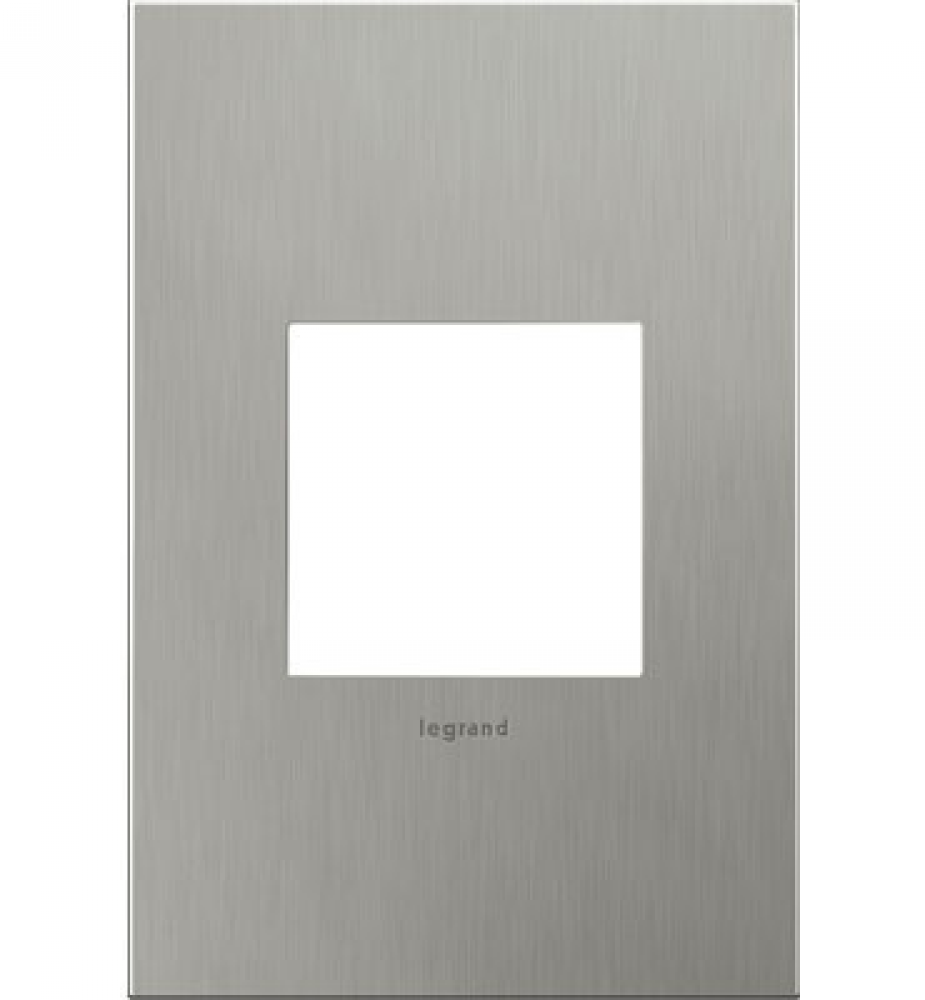 adorne? Brushed Stainless Steel One-Gang Screwless Wall Plate