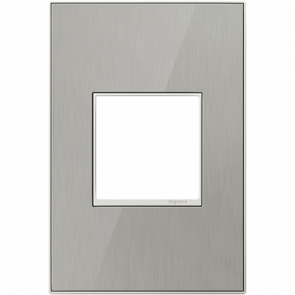 adorne? Brushed Stainless One-Gang Screwless Wall Plate