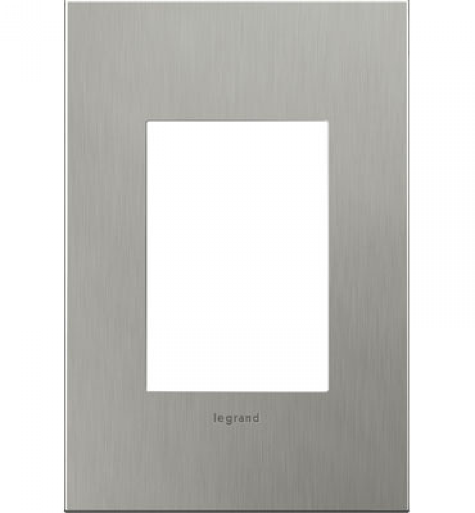 adorne? Brushed Stainless Steel One-Gang-Plus Screwless Wall Plate