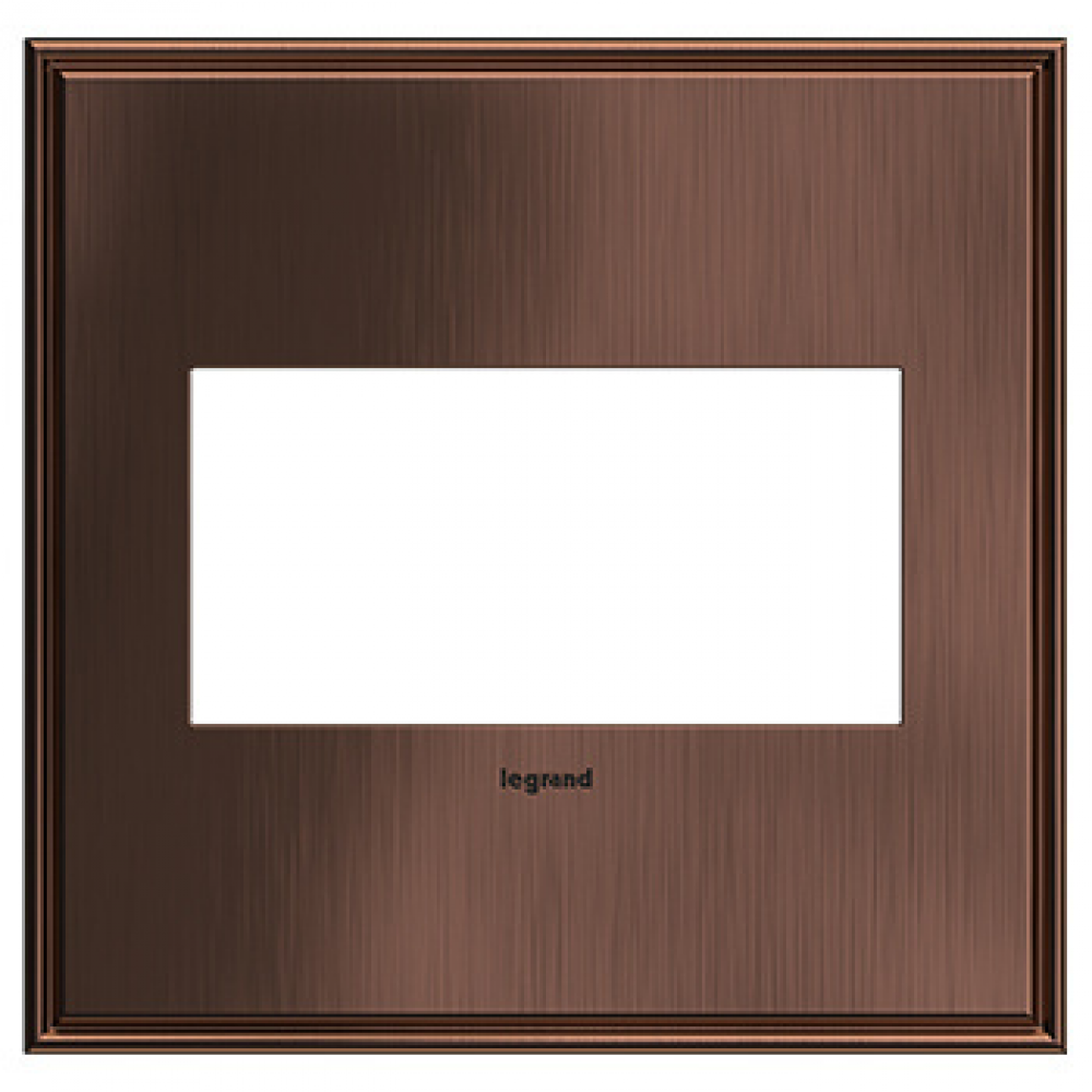 adorne? Matte Antique Copper Two-Gang Screwless Wall Plate