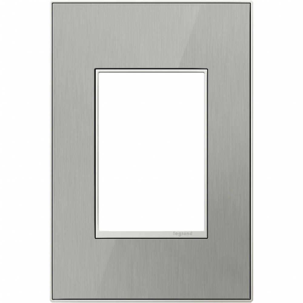 adorne? Brushed Stainless One-Gang-Plus Screwless Wall Plate