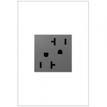 Legrand ARTR202M4 - adorne? 20A Dual Tamper-Resistant Outlet, Magnesium