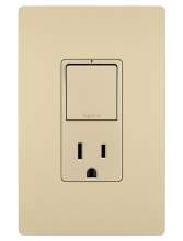 Legrand RCD38TRICC6 - radiant? Single Pole/3-Way Switch with 15A Tamper-Resistant Outlet, Ivory