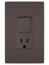 Legrand RCD38TRDBCC6 - radiant? Single Pole/3-Way Switch with 15A Tamper-Resistant Outlet, Dark Bronze