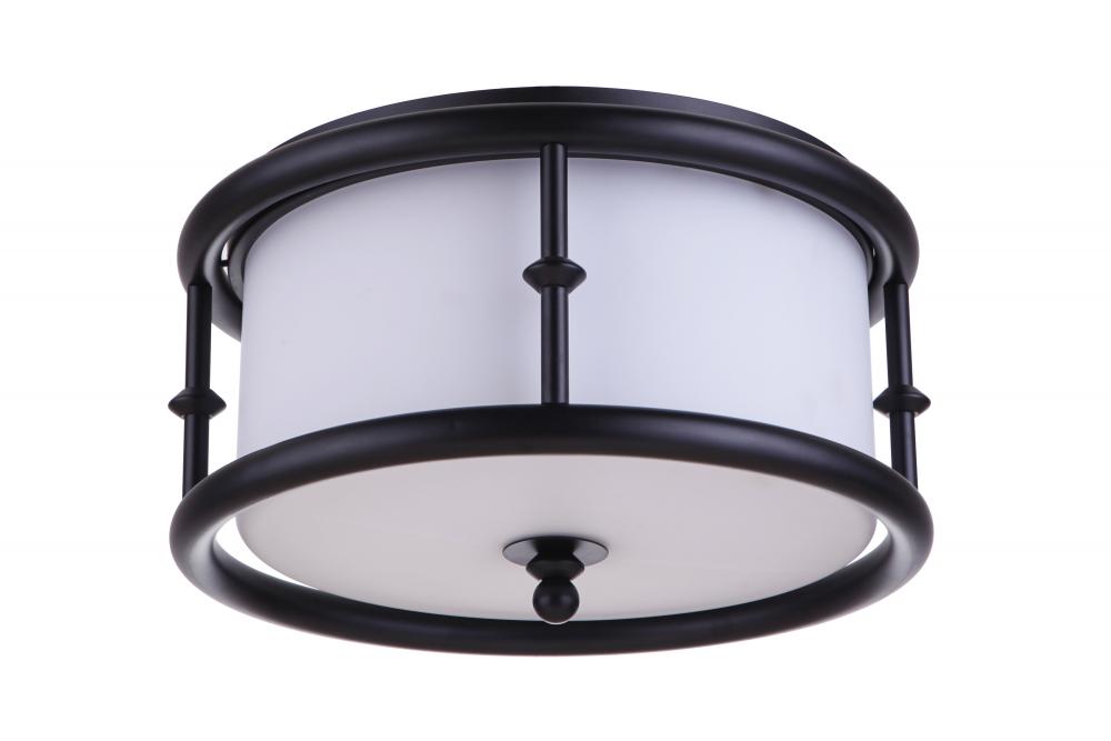 Marlowe 3 Light Flushmount in Flat Black