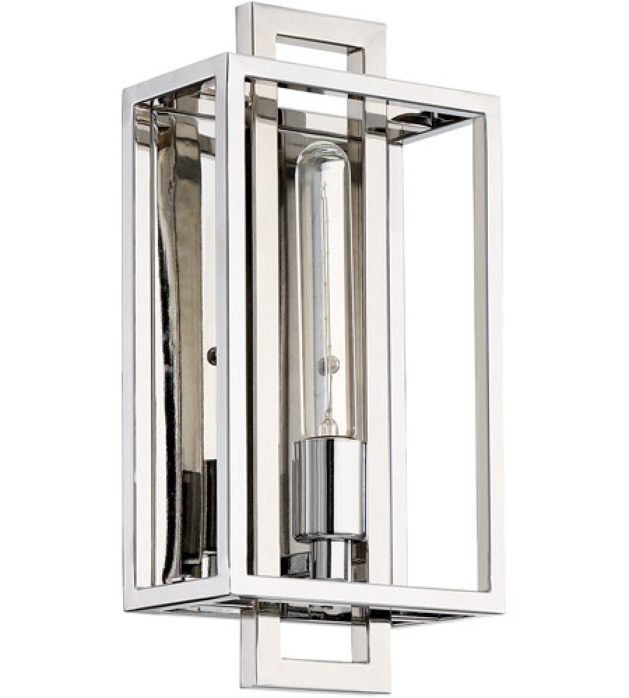 Cubic 1 Light Wall Sconce in Chrome