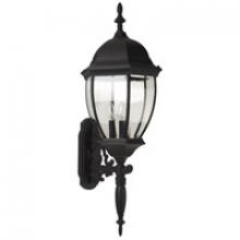Craftmade Z580-TB - Bent Glass Cast 3 Light Large Outdoor Wall Mount in Textured Black