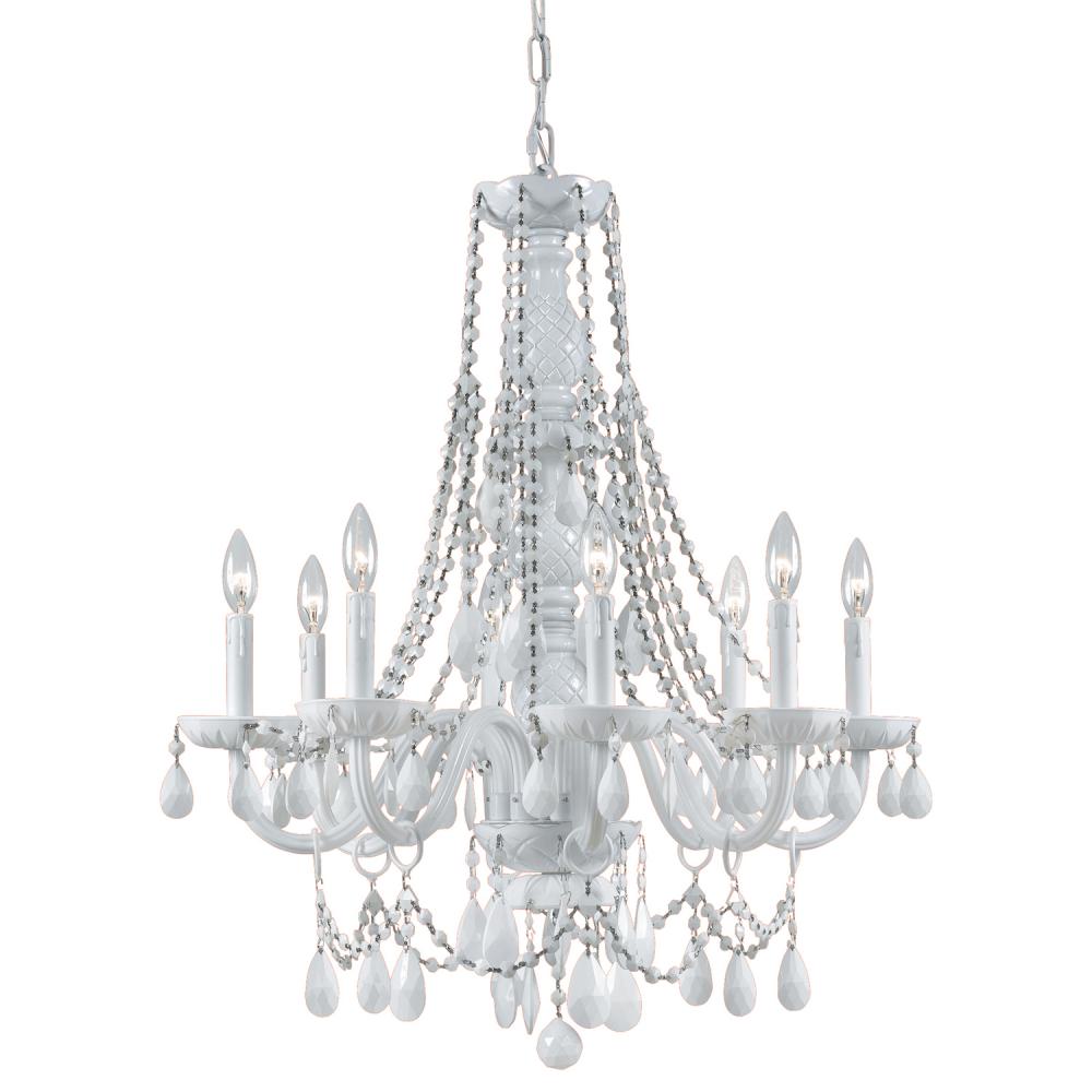 Crystorama Envogue 8 Light White Spectra Crystal Chandelier