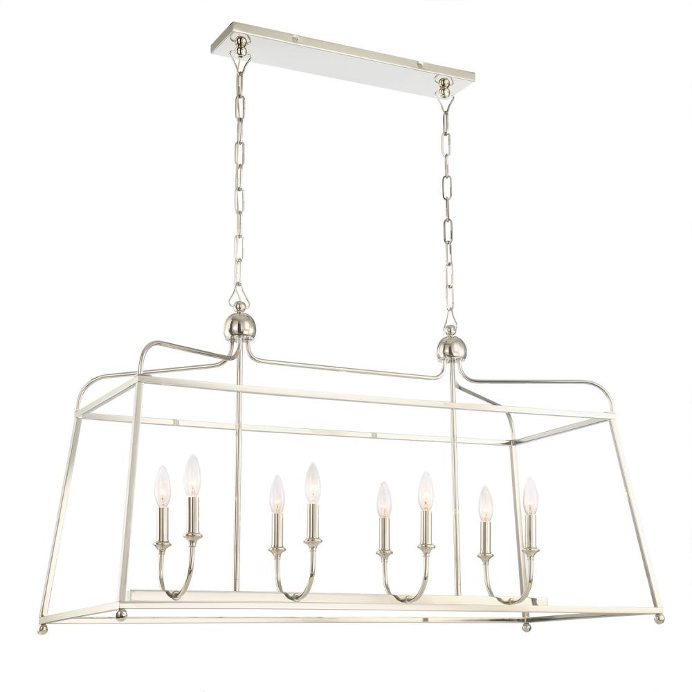 Libby Langdon for Crystorama Sylvan 8 Light Polished Nickel Chandelier