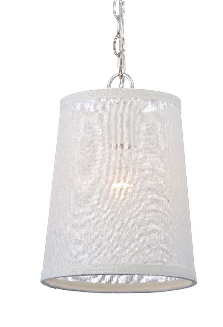 Libby Langdon for Crystorama Culver 1 Light Polished Nickel Pendant
