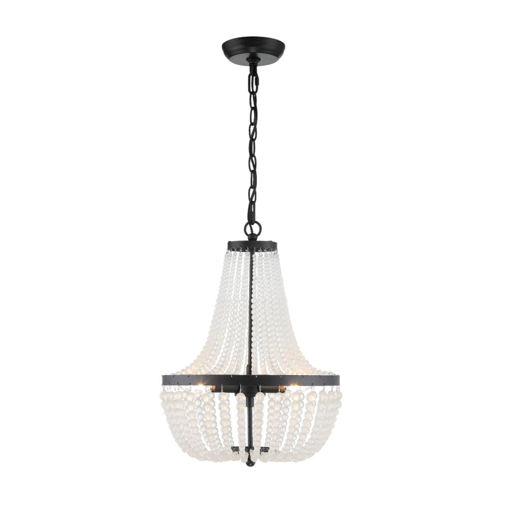 Rylee 3 Light Matte Black Mini Chandelier