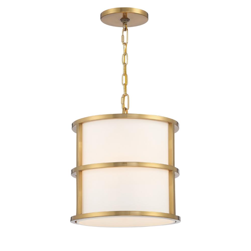 Brian Patrick Flynn for Crystorama Hulton 3 Light Luxe Gold Mini Chandelier