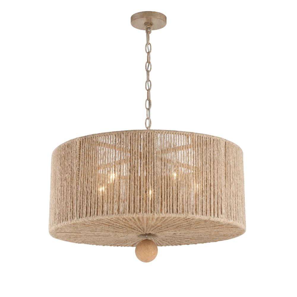 Jessa 5 Light Burnished Silver Chandelier