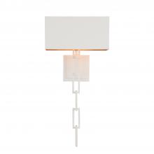 Crystorama 8682-MT-GA - Brian Patrick Flynn for Crystorama Alston 2 Light Matte White + Antique Gold Sconce