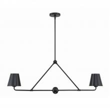 Crystorama XAV-B9302-MK - Xavier 2 Light Matte Black Linear Chandelier