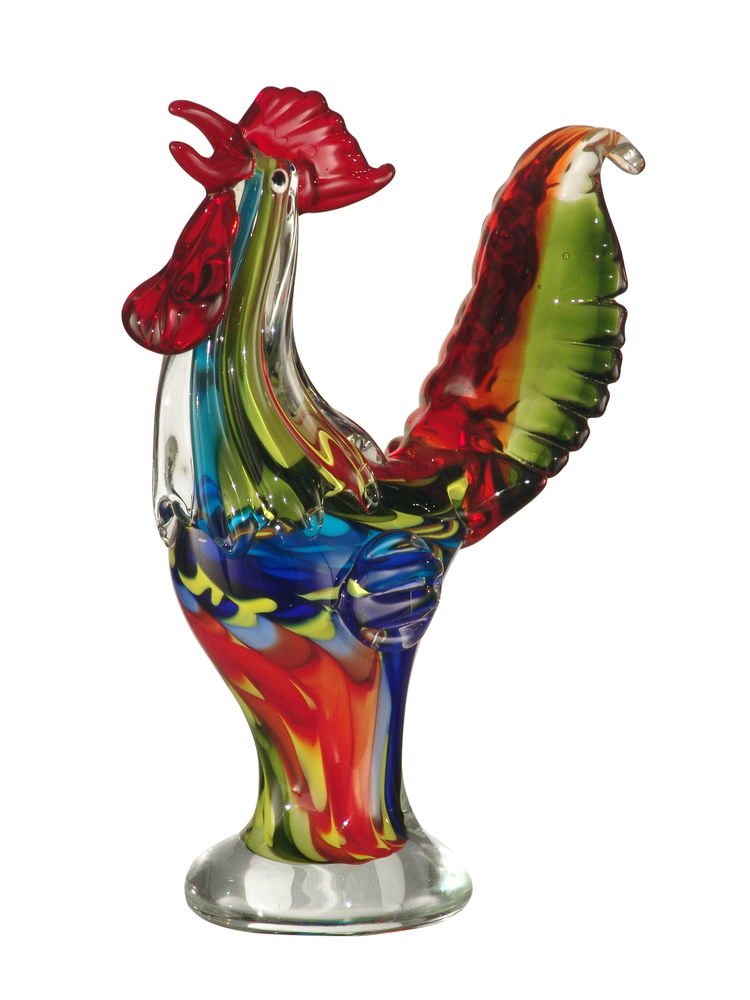 Rooster Handcrafted Art Glass Figurine