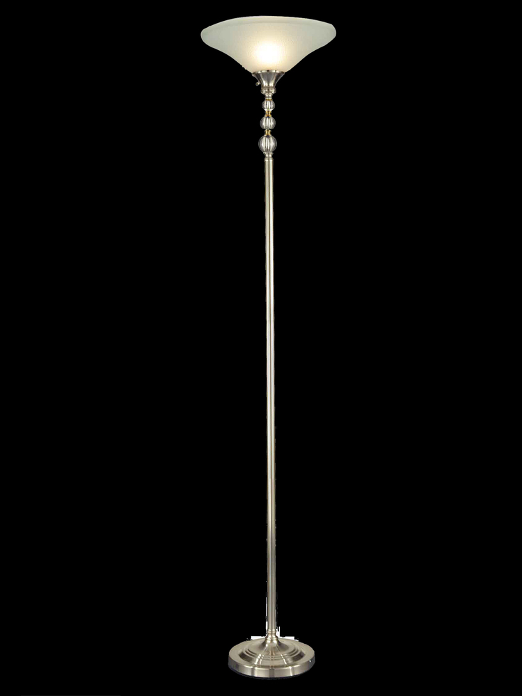 Optic Glass Orb Torchiere Floor Lamp