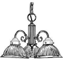 Designers Fountain 4254-PB - Three Light Polished Brass Down Chandelier