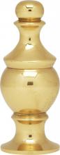 Satco Products Inc. 90/1732 - Finial; 1-1/2" Height; 1/4-27; Polished Brass Finish