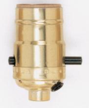 Satco Products Inc. 90/418 - On-Off Push Thru Socket With Side Outlet; For SPT-2; 1/8 IPS; Aluminum; Brite Gilt Finish; 660W;