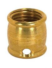 Satco Products Inc. 90/634 - Brass Coupling; 1/2" Long; 1/4 F x 1/8 Slip; 8/32 Hole; Burnished And Lacquered