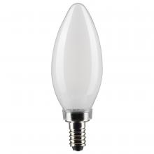 Satco Products Inc. S21818 - 3 Watt B11 LED; Frosted; Candelabra Base; 2700K; 200 Lumens; 120 Volt; 2-Pack