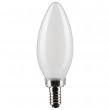 Satco Products Inc. S21830 - 5.5 Watt B11 LED; Frosted; Candelabra Base; 2700K; 500 Lumens; 120 Volt; 2-Pack