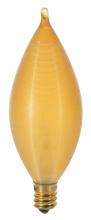 Satco Products Inc. S3406 - 25 Watt C11 Incandescent; Spun Amber; 4000 Average rated hours; Candelabra base; 120 Volt
