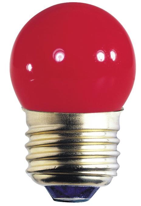 7.5W S11 Incandescent Red E26 (Medium) Base, 120 Volt, Card