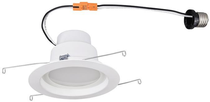 14W 5" Recessed Downlight LED Dimmable Warm White (2700K) E26 (Medium) Base Socket Adapter,