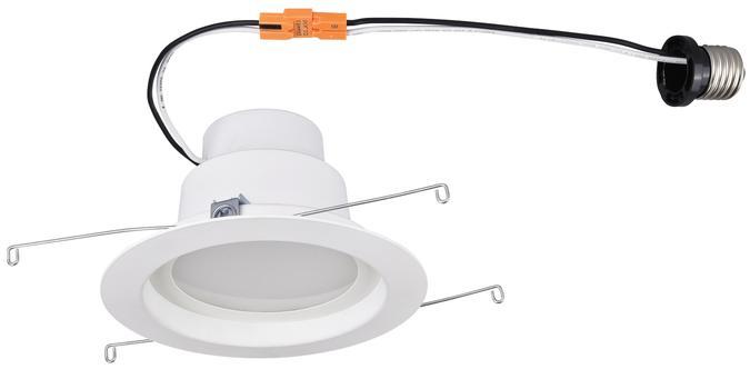 14W 5" Recessed Downlight LED Dimmable Warm White (3000K) E26 (Medium) Base Socket Adapter,