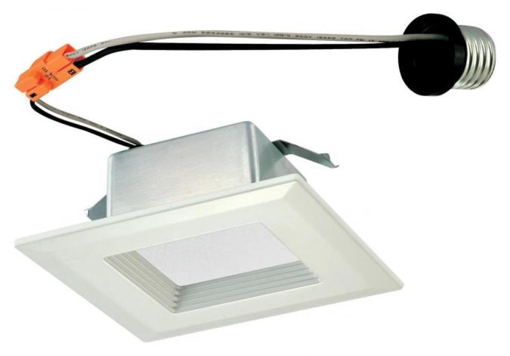 10W Square Recessed LED Downlight 4" Dimmable 4000K E26 (Medium) Base, 120 Volt, Box