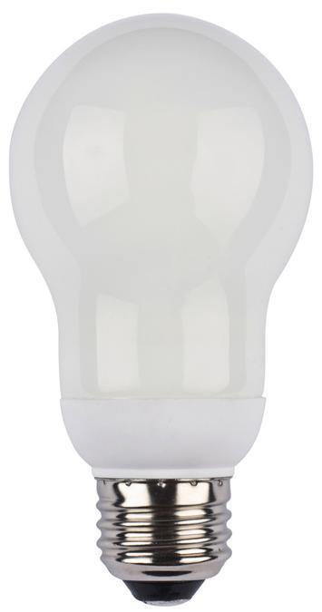 14W A Shape CFL Warm White E26 (Medium) Base, 120 Volt, Box