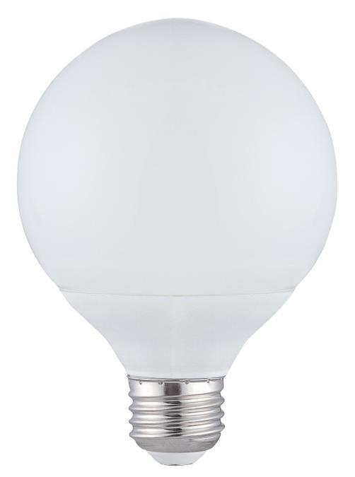 15W Globe CFL Cool White E26 (Medium) Base, 120 Volt, Box, 2-Pack