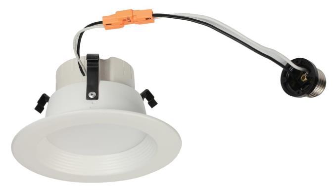 10W Recessed LED Downlight 4" Dimmable 3000K E26 (Medium) Base, 120 Volt, Box