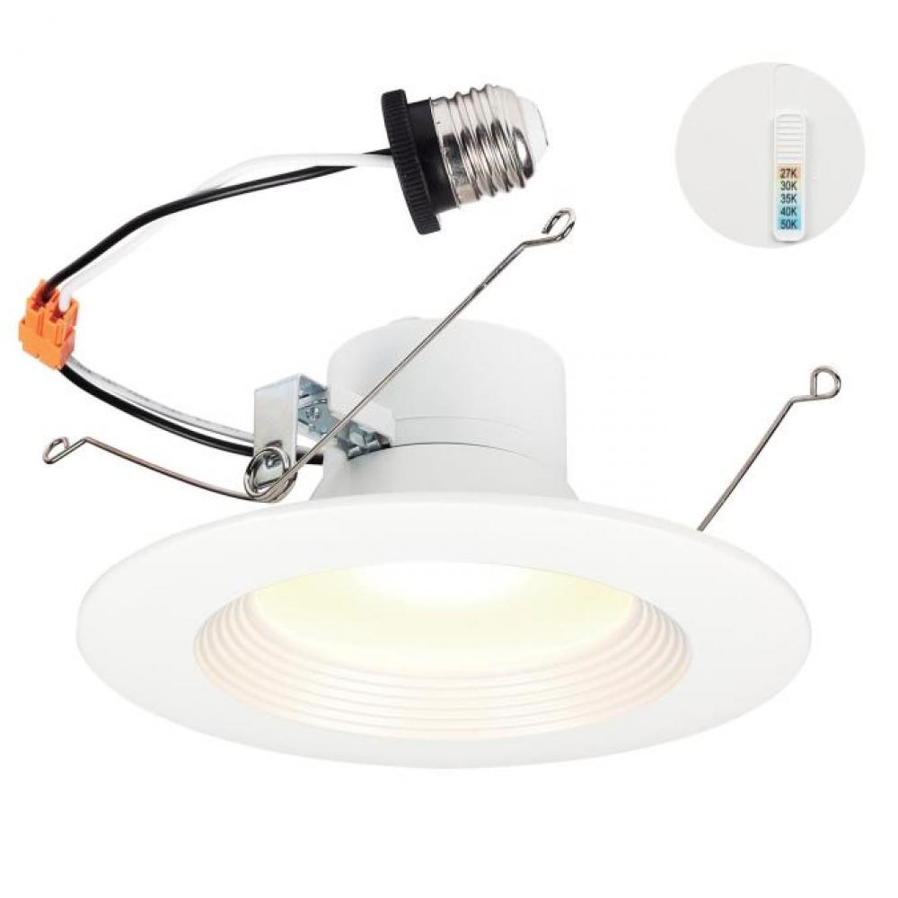 14W Recessed LED Downlight with Color Temperature Selection 5-6 in. Dimmable 2700K, 3000K, 3500K,