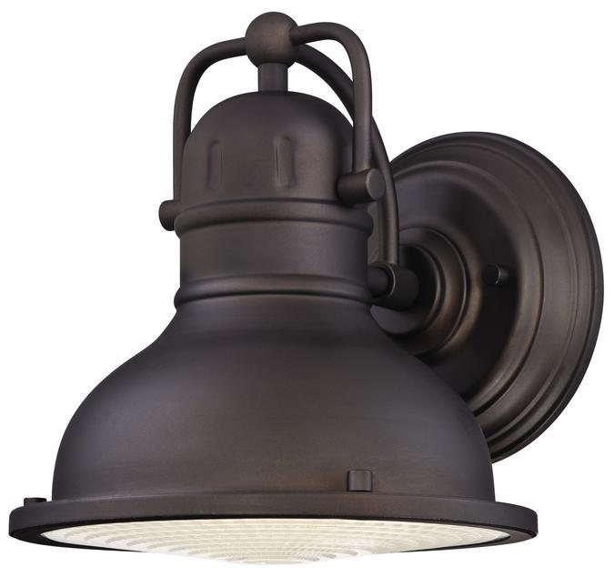LED Wall Fixture Oil Rubbed Bronze Finish Frosted Prismatic Lens