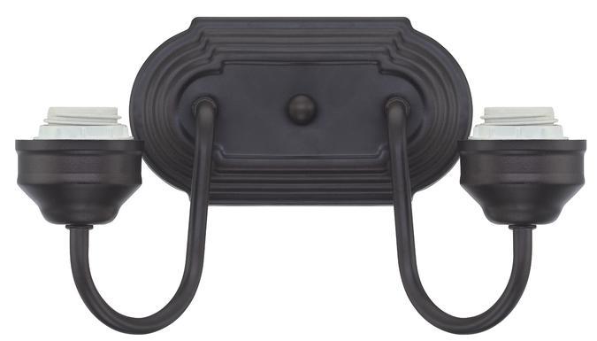 2 Light Wall Fixture Oil Rubbed Bronze Finish