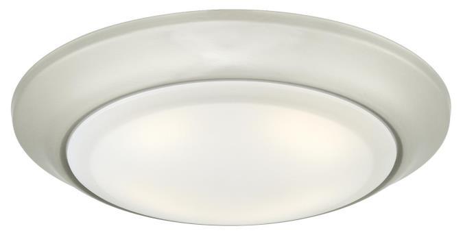 7 in. 15W LED Surface Mount Brushed Nickel Finish Frosted Lens, 3000K