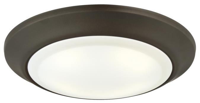 7 in. 15W LED Surface Mount Oil Rubbed Bronze Finish Frosted Lens, 3000K