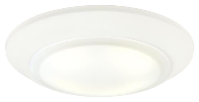 7 in. 15W LED Surface Mount White Finish Frosted Lens, 3000K