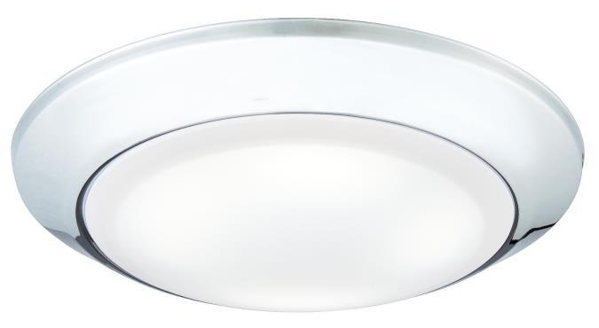 7 in. 15W LED Surface Mount Chrome Finish Frosted Lens, 4000K
