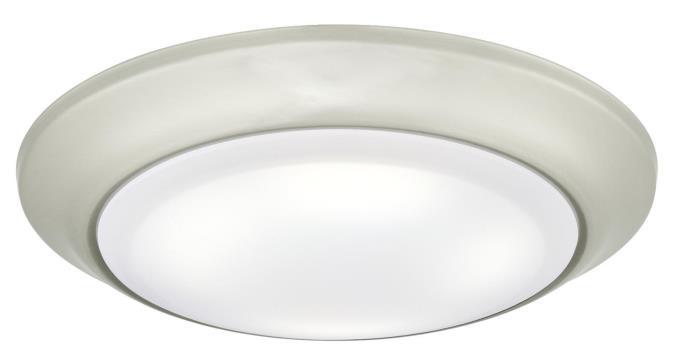 7 in. 15W LED Surface Mount Brushed Nickel Finish Frosted Lens, 4000K