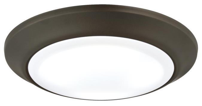 7 in. 15W LED Surface Mount Oil Rubbed Bronze Finish Frosted Lens, 4000K