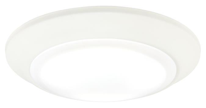 7 in. 15W LED Surface Mount White Finish Frosted Lens, 4000K